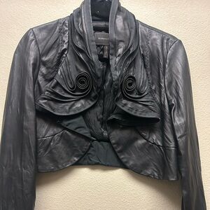 BCBGMaxAzria Elegant Black Leather Jacket